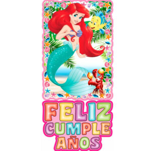 Poster feliz cumpleaños La sirenita