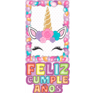 Poster feliz cumpleaños Unicornio