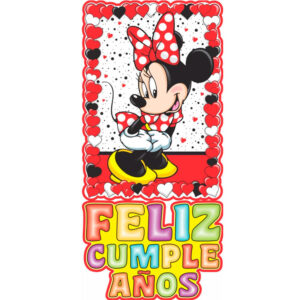 Poster feliz cumpleaños minnie mouse
